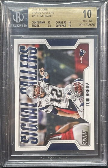 TOM BRADY 2018 Score Signal Callers SP Insert BGS 10 PRISTINE 1/1 Pop