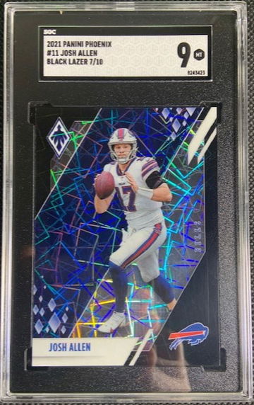 2021 Panini Phoenix #11 Josh Allen Black Prizm Buffalo Bills SSP /10 SGC 9 MINT