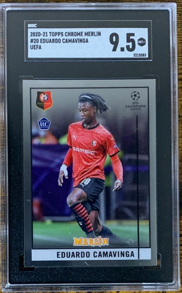 020-21 Topps Merlin Chrome Eduardo Camavinga Rookie Card RC #20