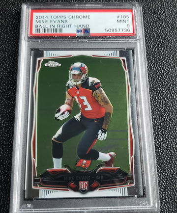 2014 Topps Chrome Mike Evans Ball in Right PSA 9