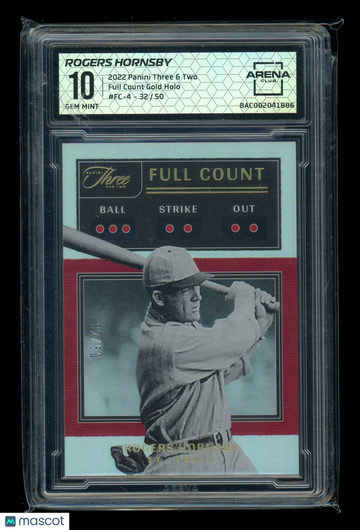 2022 Panini Three & Two Full Count Rogers Hornsby #FC-4 /50 Arena Club 10