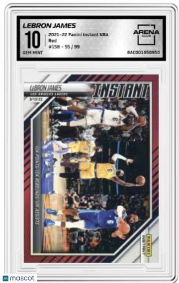 2021-22 Panini Instant Lebron James #294 Red Arena Club 10