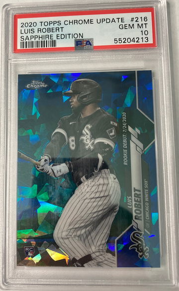 2020 Topps Chrome Sapphire Luis Robert Psa 10