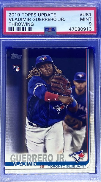 2019 Topps Update Vladimir Guerrero Throwing PSA 9 Mint