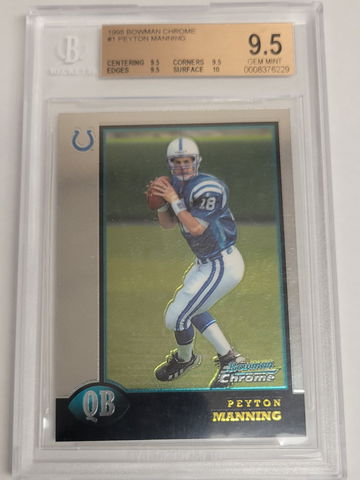 1998 Bowman Chrome Peyton Manning BGS 9.5