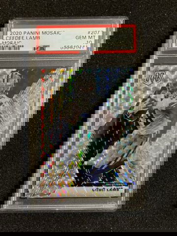 2020 Panini Mosaic CeeDee Lamb #207 Silver Mosaic Prizm Rookie PSA 10 Gem Mint