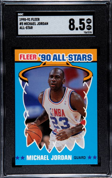 1990-91 Fleer #5 Michael Jordan All Star SGC 8.5