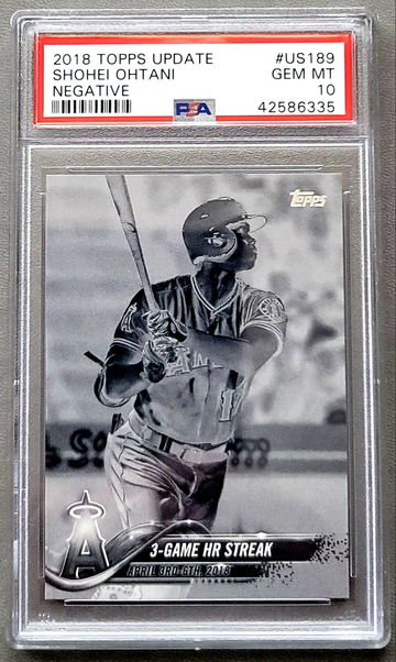 Shohei Ohtani 2018 RC Topps Update Negative PSA10