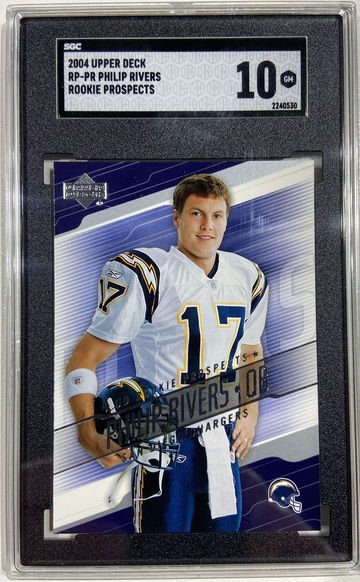 2004 Upper Deck Rookie Prospects Philip Rivers SGC 10 Future HOFer