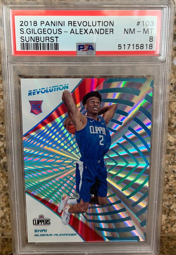 2018 Shai Gilgeous-Alexander Revolution Sunburst /75 PSA 8 #103