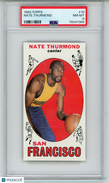 1969 Topps Nate Thurmond #10 8 PSA 8
