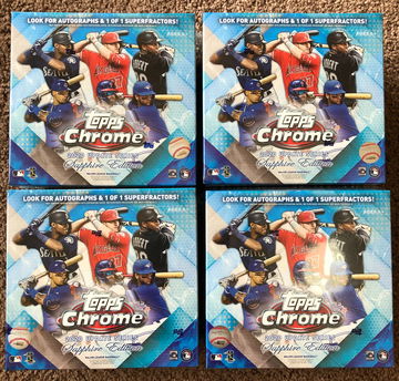 Lot of 4 2020 Topps Chrome Update Sapphire Boxes Factory Sealed