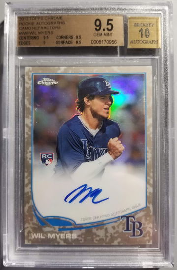 2013 Topps Chrome Wil Myers Camo Refractor autograph #d 08/15