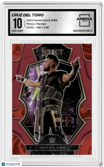 2023 Panini Select WWE Cruz Del Toro #103 Maroon /149 Arena Club 10