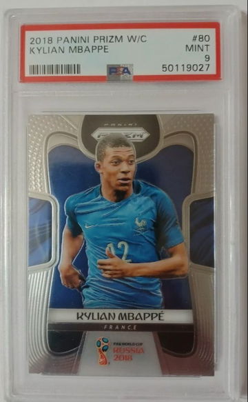 2018 Panini Prizm World Cup Kylian Mbappe PSA 9  (SHIPS TRACKED FROM CANADA)