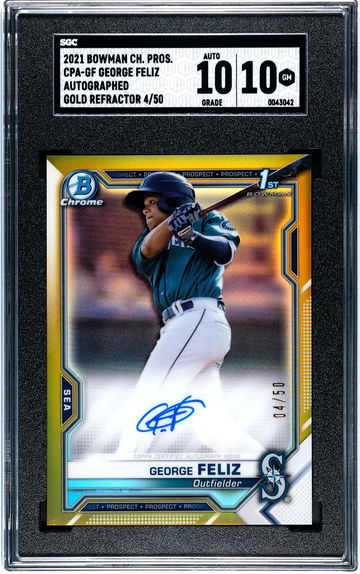 2021 Bowman Chrome Prospect George Feliz CPA-GF  SGC 10/10 GEM