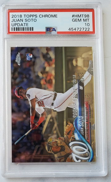 2018 Topps Chrome Juan Soto HMT98 PSA 10