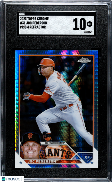 2023 Topps Chrome Joc Pederson #31 Prism Refractor SGC 10