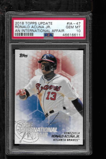2018 TOPPS UPDATE RONALD ACUNA JR INTERNATIONAL AFFAIR PSA 10
