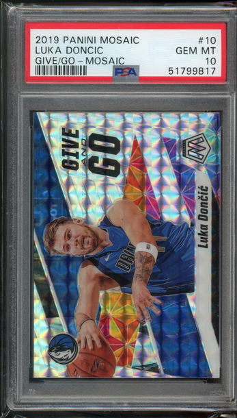 2019 Mosaic Give and Go Mosaic Luka Doncic PSA 10