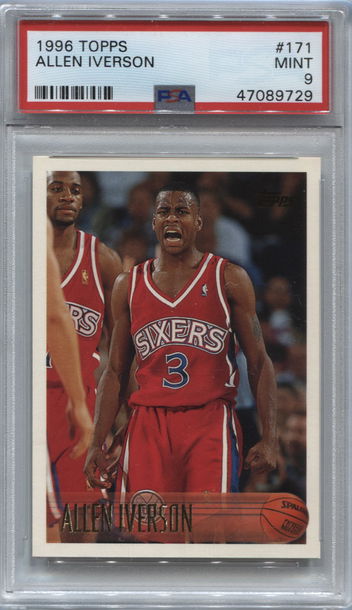 Allen Iverson 1996 Topps Rookie PSA 9