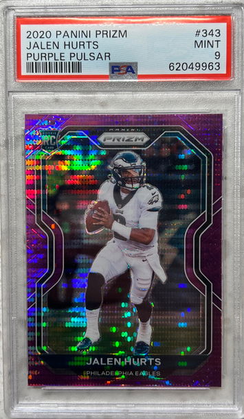 2020 Prizm #343 Jalen Hurts Purple Pulsar Prizm  PSA 9 Mint T-Mall SSP rc Rookie eagles SP