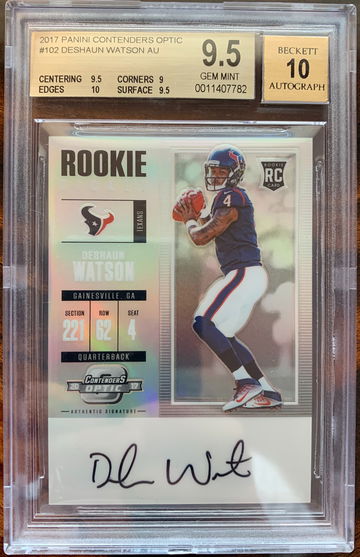 Deshaun Watson 2017 Panini Optic Contenders Rookie Ticket Auto BGS 9.5 10 RC Autograph SP/300