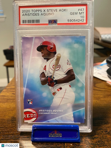 2020 Topps X Steve Aoki Aristides Aquino #47 Rookie PSA 10