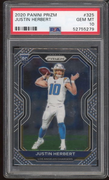 2020 prizm Justin herbert psa 10