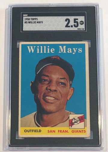 1958 Topps #5 Willie Mays SGC 2.5