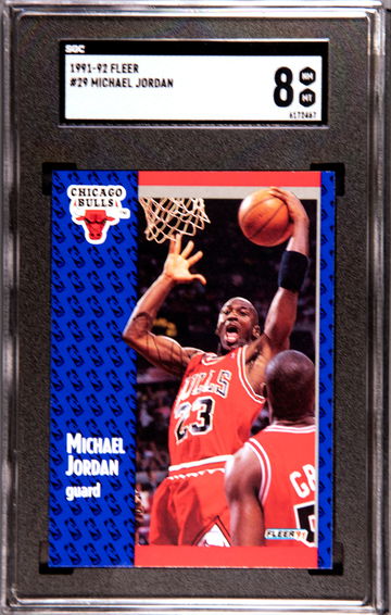 1991- 92 Fleer #29 MICHAEL JORDAN SGC 8 