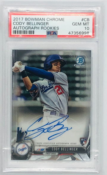 CODY BELLINGER 2017 Bowman Chrome Auto PSA 10