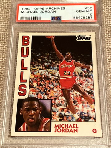 1992 TOPPS ARCHIVES MICHAEL JORDAN PSA 10