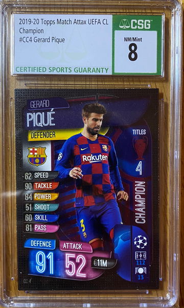 2019 Topps Match Attax UEFA CL Gerard Pique Champion CSG 8