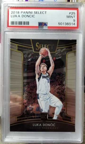 Luka doncic 2018 select Rookie RC concourse psa Mint 9