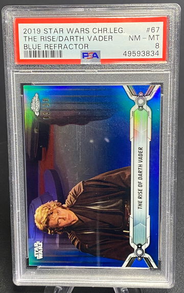 2019 Topps Star Wars Chrome Legacy The Rise Of Darth Vader #67 Blue Refractor /99 ALPHA PSA 8
