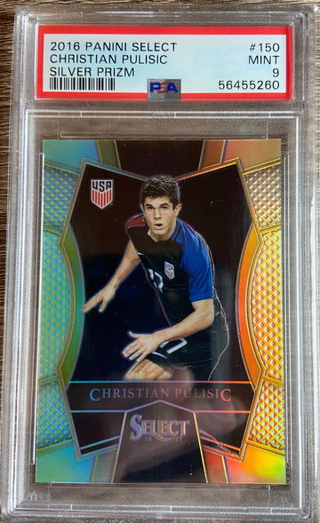 2016 Select Silver Prizms Christian Pulisic ROOKIE RC #150 PSA 9 MINT USA SHIPPED FROM CANADA UPS 5-7 DAYS