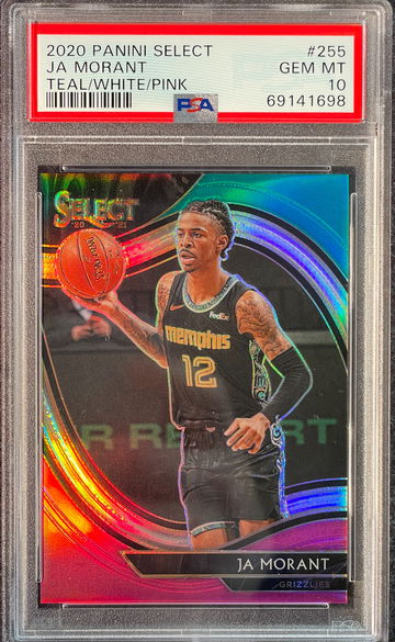 2020 Select Ja Morant #255 Courtside Teal White Pink PSA 10  