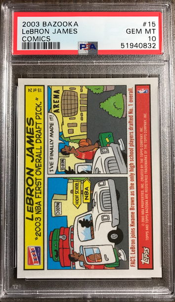 2003 Bazooka LeBron James PSA 10