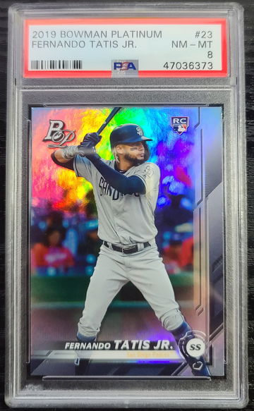 FERNANDO TATIS JR 2019 BOWMAN PLATINUM PSA 8 RC
