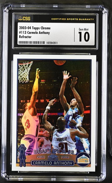 Carmelo Anthony Chrome Refractor RC CSG 10