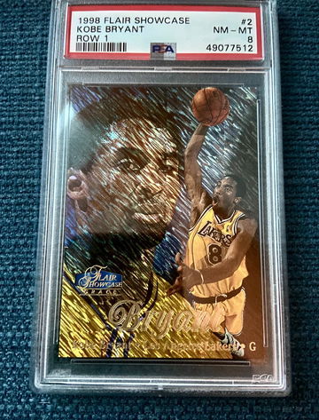 1997-98 Kobe Bryant Flair Showcase Row 1 PSA 8 MINT/NM MISLABLED 1998 KOBE 2nd Year