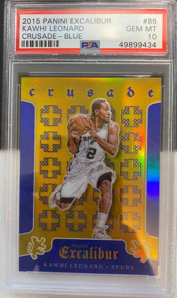 2015 panini Excalibur Kawhi Leonard crusade blue (pop 1) PSA 10