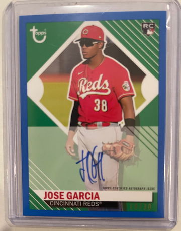 2021 TOPPS BROOKLYN COLLECTION JOSE GARCIA ROOKIE AUTO CINCINNATI REDS RC 18/30