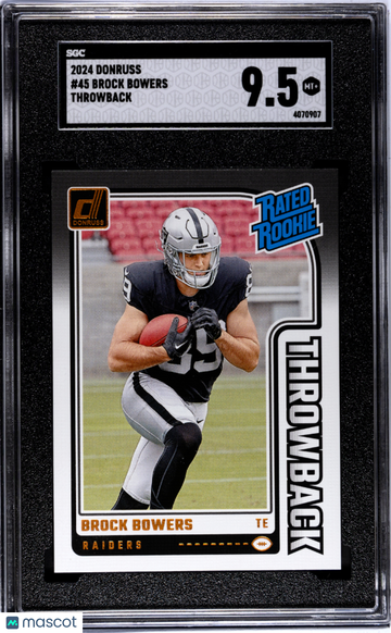 2024 Donruss Brock Bowers #45 Throwback SGC 9.5
