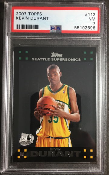 2007 Topps Black Kevin Durant RC PSA 7