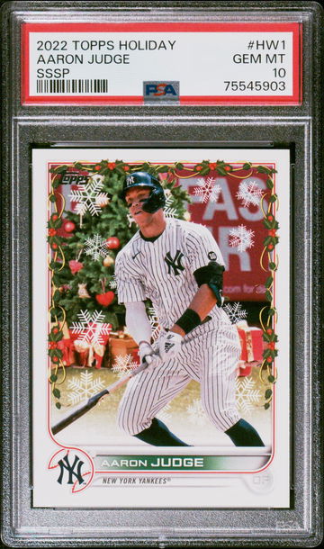 2022 Topps Holiday Sssp Aaron Judge #HW1 PSA 10