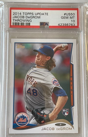 Jacob DeGrom PSA 10 Throwing US50 Throwing