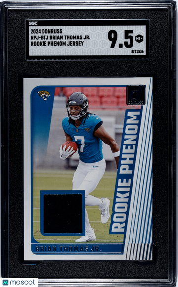 2024 Donruss Brian Thomas JR. #RPJ-BTJ Rookie Phenom Jersey SGC 9.5