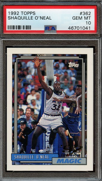 1992 Topps #362 Shaquille O'Neal PSA 10 Gem Mint
